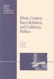 Cover of: Ethnic context, race relations, and California politics