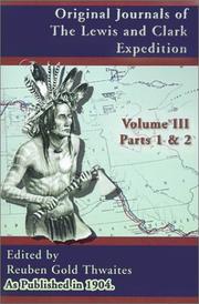 Cover of: Original Journals of the Lewis and Clark Expedition, Volume 3 (Journals of the Lewis and Clark Expedition)