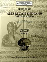 Cover of: Handbook of American Indians North of Mexico V. 2/4