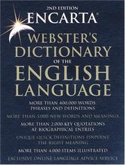 Cover of: Encarta Webster's Dictionary of the English Language by Anne Soukhanov