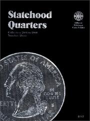 Cover of: Statehood Quarter Collection Number 3: 2006 To 2008 (Official Whitman Coin Folder)