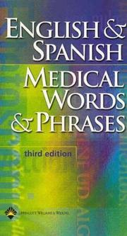 Cover of: English & Spanish Medical Words & Phases