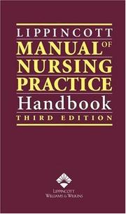 Cover of: Lippincott Manual of Nursing Practice Handbook (Lippincott Manual of Nursing Practice) | Sandra M. Nettina