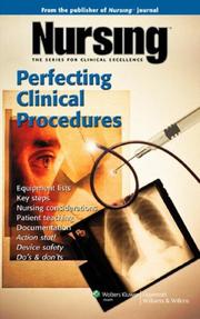 Cover of: Nursing: Perfecting Clinical Procedures (Nursing Journal Series)