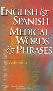 Cover of: English & Spanish Medical Words & Phrases