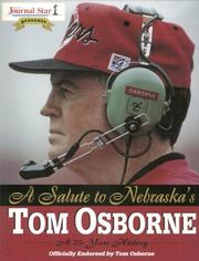 Cover of: A Salute to Nebraska's Tom Osborne by Lincoln Star Journal, J. Lincoln