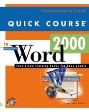 Cover of: Quick course in Microsoft Word 2000 by Joyce Cox