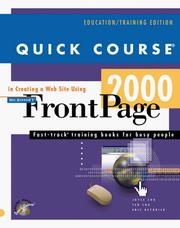 Cover of: Quick course in creating a Web site using Microsoft FrontPage 2000 by Joyce Cox