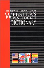 Cover of: The new international Webster's vest pocket dictionary.