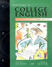 Cover of: Essentials of college English by Mary Ellen Guffey, Mary Ellen Guffey