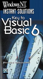 Cover of: Key to Visual Basic 6 by Richard Mansfield