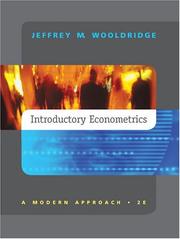 Introductory econometrics by Jeffrey M. Wooldridge