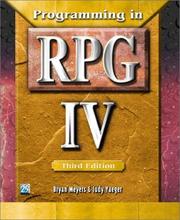 Cover of: Programming in RPG IV, Third Edition by Bryan Meyers, Judy Yaeger