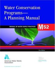 Cover of: Water conservation programs by 