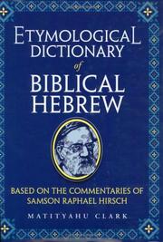 Cover of: Etymological Dictionary of Biblical Hebrew by Matityahu Clark, Samson Raphael Hirsch