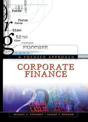 Cover of: Corporate Finance by Michael C. Ehrhardt, Eugene F. Brigham