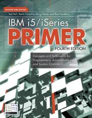 Cover of: IBM i5/iSeries Primer: Concepts and Techniques for Programmers, Administrators, and System Operators