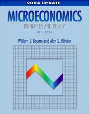 Cover of: Microeconomics by William J. Baumol, William J. Baumol, Alan S. Blinder