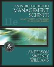 Cover of: Introduction to Management Science