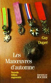 Cover of: Les Manoeuvres Dautomne