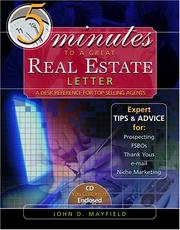 Cover of: Five Minutes to a Great Real Estate Letter: A Desk Reference for Top-Selling Agents (with CD-ROM)