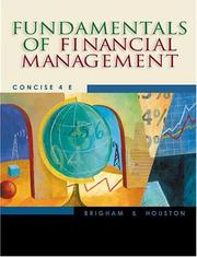 Cover of: Fundamentals of Financial Management (Concise with Xtra! CD-ROM and InfoTrac) by Eugene F. Brigham, Joel F. Houston
