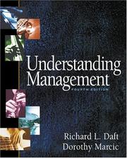 Cover of: Understanding management by Richard L. Daft