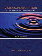 Cover of: Microeconomic theory by Walter Nicholson