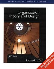 Cover of: Organization Theory and Design (International Edition) by Richard L. Daft