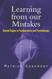 Cover of: Learning from Our Mistakes by Patrick Casement, Patrick Casement