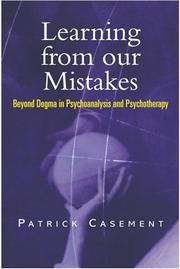 Cover of: Learning from our Mistakes: Beyond Dogma in Psychoanalysis and Psychotherapy