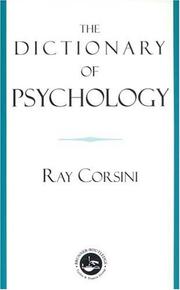Cover of: Dictionary of Psychology by Raymond Corsini