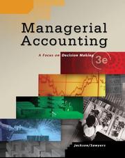 Cover of: Managerial Accounting: Focus on Decision Making