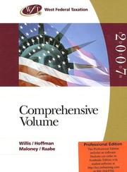 Cover of: West Federal Taxation 2007 by Eugene Willis, William H. Hoffman, David M. Maloney, William A. Raabe