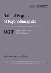 Cover of: National Register of Psychotherapists 2003: United Kingdom Council for Psychotherapy