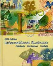 Cover of: International business by Michael R. Czinkota