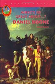 Cover of: Daniel Boone by Roberts, Russell