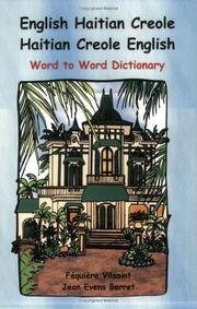 Cover of: English Haitian Creole Word to word (Billingual Dictionaries)