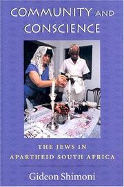 Cover of: Community and Conscience by Gideon Shimoni