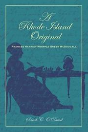 Cover of: A Rhode Island original by Sarah C. O'Dowd