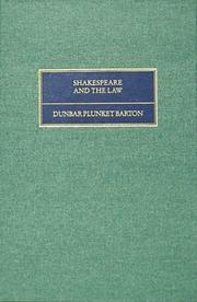 Cover of: Shakespeare and the law