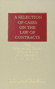 Cover of: A Selection of Cases on the Law of Contracts: With References and Citations