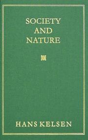 Cover of: Society and nature