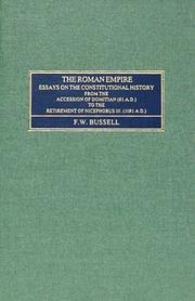 Cover of: The Roman Empire | F. W. Bussell