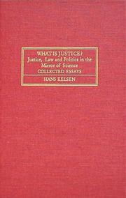 Cover of: What is justice? by Hans Kelsen