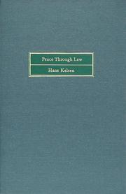 Cover of: Peace Through Law by Hans Kelsen