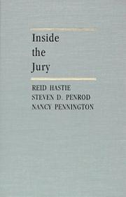 Cover of: Inside the Jury by Reid Hastie, Steven D. Penrod, Nancy Pennington