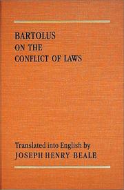 Cover of: Bartolus on the conflict of laws by Bartolo of Sassoferrato