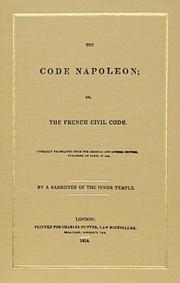 Cover of: The Code Napoleon, or, The French Civil Code