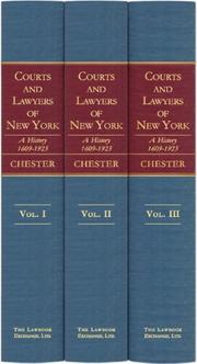 Cover of: Courts and lawyers of New York by Alden Chester